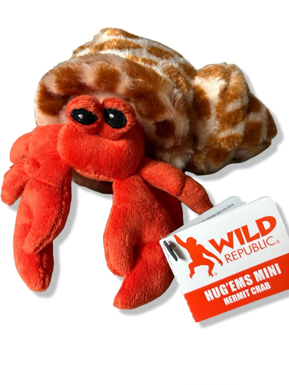 Wild Republic Hermit Crab Shell Spotted Learning Educational Plush Stuffed NWT